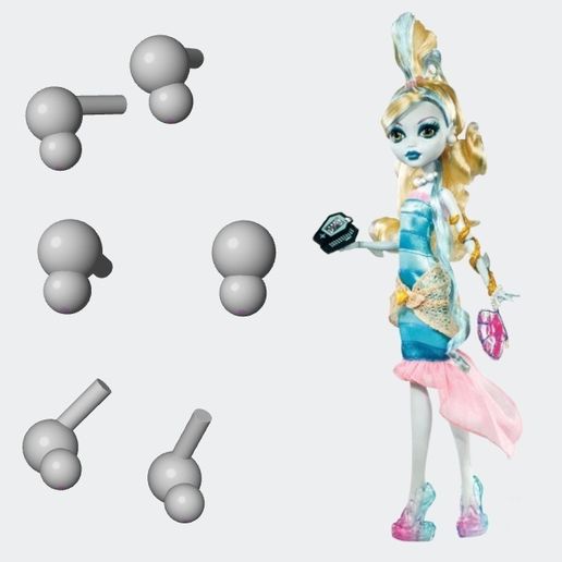 Lagoona Blue, Dawn of the Dance, Monster High. 3D model