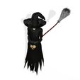 vid_00030.jpg DOWNLOAD HALLOWEEN WITCH 3D Model - Obj - FbX - 3d PRINTING - 3D PROJECT - GAME READY