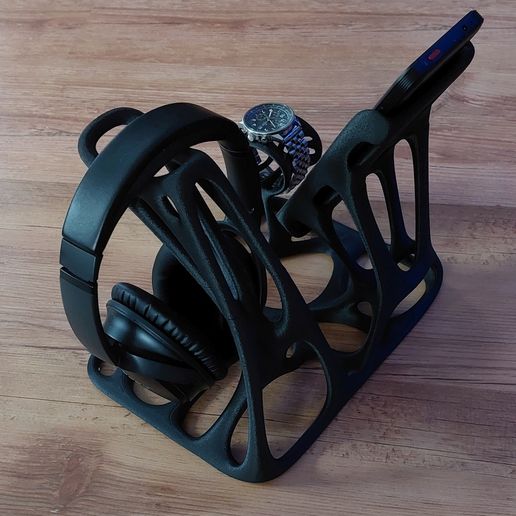 🎧 HEADPHONE STAND WITH PHONE STAND, WATCH STAND・ STL File for 3D