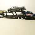 IMG_20230702_124429.jpg 1/64 比例 Greenlight Matchbox Hotwheels AUTOTTRANSPORT GOOSENECK 拖车，可装 4 辆压铸车