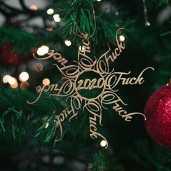 F1.jpg Fichier STL F*** Décoration de l'arbre de Noël 2020・Design pour impression 3D à télécharger