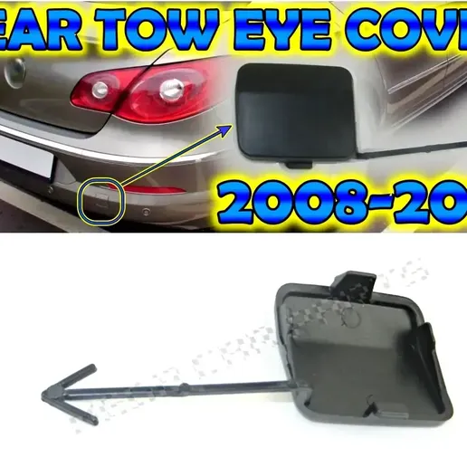 VW PASSAT CC REAR BUMPER PLUG TOW EYE HOOK COVER 2008-2012