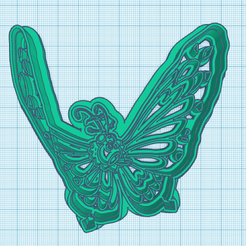 012-Gigantamax-Butterfree.png Файл STL Покемон: Вырезатель для печенья Gigantamax Butterfree・3D-печатный дизайн для загрузки
