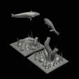sumec-podstavec-standard-quality-1-24.png two catfish scenery in underwather for 3d print detailed texture