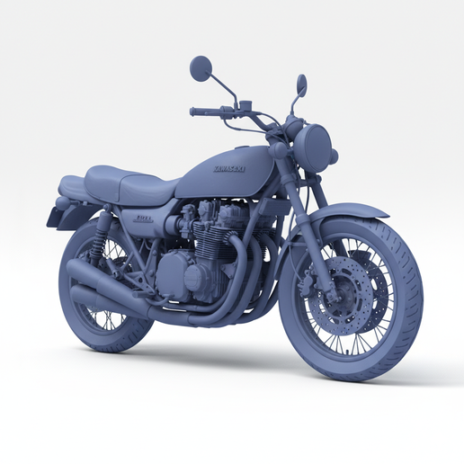Kawasaki Z1 classic motorcycle STL, four stroke motorcycle STL, stretched swingarm bike STL, motorcycle display model, motorcycle, motorcycle with rider STL, bike STL, pre supported motorcycle STL, 1:10 motorcycle, motorcycle trophy STL, cruiser motorcycl