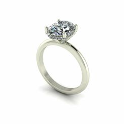 1.jpg Fichier STL Bague solitaire en diamant R15・Modèle imprimable en 3D à télécharger