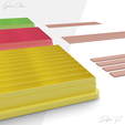 sdggdg.png Stripe Cutter Tool For Polymer Clay, Stripe Line Tool, Clay Earring Tools, 3 Sizes Included, Digital STL File, No: 807