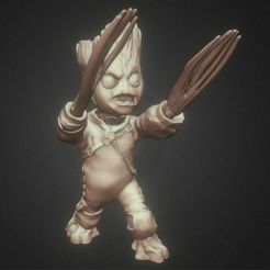 capture_06282017_171556.jpg Free OBJ file BABY GROOT WITH RAVAGER CLOTHES・Model to download and 3D print, Masterclip