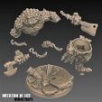 Crusty-Mutant-3-render-Parts.jpg 3D file Big Crusty Lizard Mutant 3・3D printable model to download