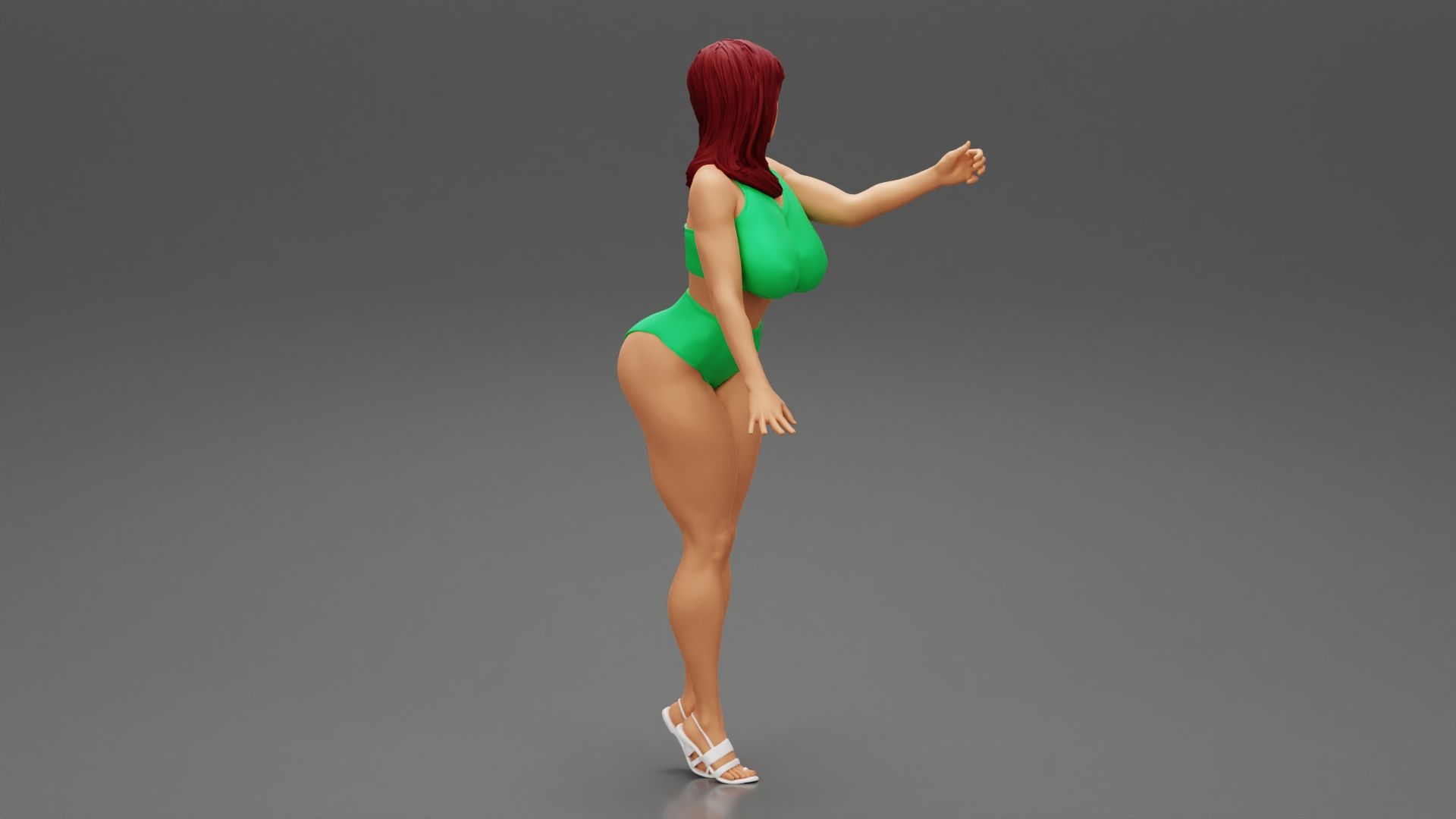 GIRL-02.jpg Fichier STL Femme brune sexy posant et ouvrant une fenêtre Modèle d'impression 3D・Modèle pour impression 3D à télécharger, 3DGeshaft