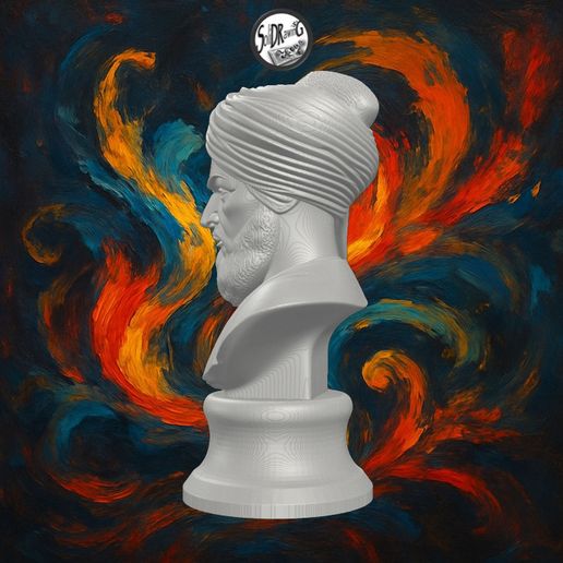 jpg_frame_27.jpg Mathematician Al Khwarizmi Bronze Bust – SoliDRawinGs SG3233