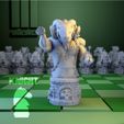 Chess-Natu4r-knight-Front.jpg 2x Chess Set Cyborgs vs. Nature