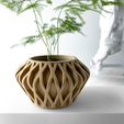 misprint-7747-2.jpg The Suvan Planter Pot with Drainage | Tray & Stand Included | Modern and Unique Home Decor for Plants and Succulents  | STL File