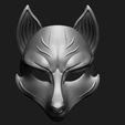 1-2.jpg Kitsune Mask Anime Mask 3D print model