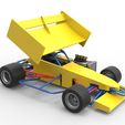 24.jpg Diecast Supermodified front engine Winged race car V2 Scale 1:25