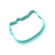 2.png Kitty Face Cookie Cutters | STL File