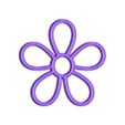 Flower Edge.stl Fleur plate simple