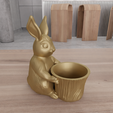 untitled.png 3D Easter Bunny Basket 3 as Stl File & Easter Gift, Easter Day, Bunny Planter, Easter Basket, Bunny Ears, 3D Print File, Indoor Planter