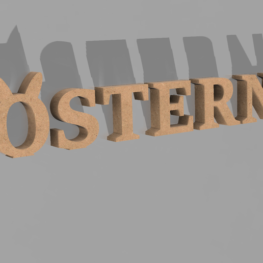 Deco lettering Easter 3D model