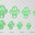 Capture.png Mushroom 2 Clay Cutter - Toadstool Cottage core STL Digital File Download- 9 sizes and 2 Earring Cutter Versions, cookie cutter