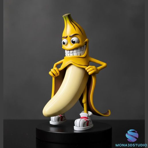 "Flashing" Banana - Funny 3D Miniature STL - Pre-supported