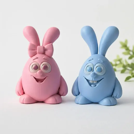 Easter Bunny STL & 3MF - cute bunny 3D print files for Easter decor