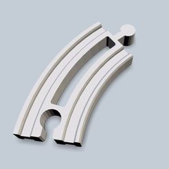 tracktype2.JPG Free STL file train track curve・3D printer design to download