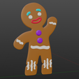 gyn-3D-print-1.png Gingerbread Man - Christmas Cookie 3D Model Inspired by Shrek