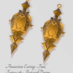 AmaurotineEarrings.png Final Fantasy 14- Amaurotine Серьги