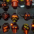 heads4.jpg STL-Datei Warriors of Iron Heads und MK 3-Schulterpolster・3D-Druck-Idee zum Herunterladen