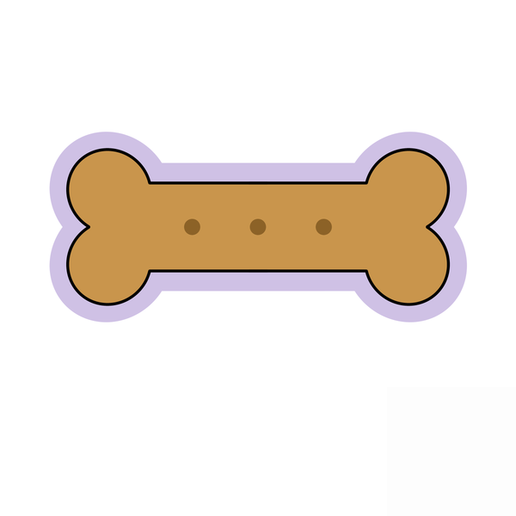 Dog Bone Cookie Cutter STL – Classic Pet Treat Shape 3D Print File – 2 Inch