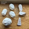 facets_dice_preview.jpg Бесплатный STL файл Facets Dice - Full set of custom RPG dice・3D-печатная модель для загрузки
