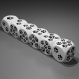 Puppy-Messy-Rounded-D6-1.png Puppy Dog Messy Pawprint Dice D6