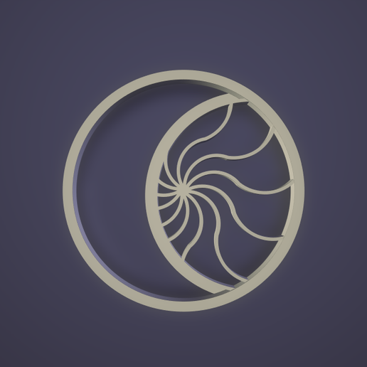 polymer clay cutter " sun and moon" 3D model