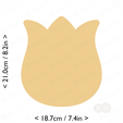 tulip~8.25in-cm-inch-cookie.png Tulip Cookie Cutter 8.25in / 21cm