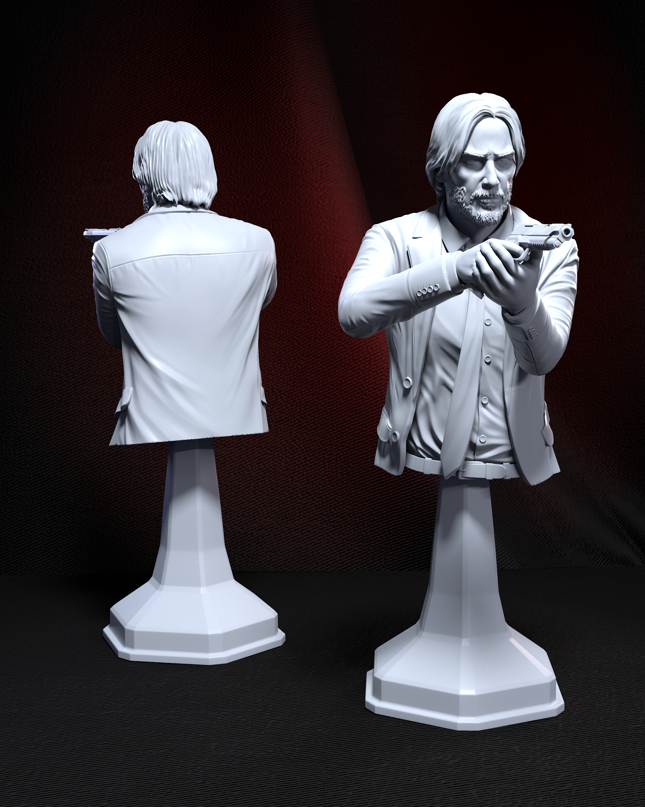 John Wick Fan Art3D Resin Printed Figure~180mm 1/10 ScaleGarage Kit 