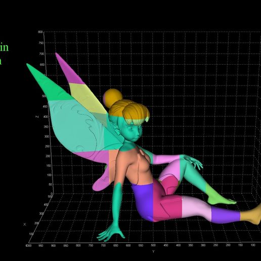 FEE CLOCHETTE TINKERBELL in 100 cm XXL 3D model