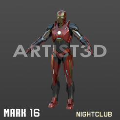 Patrion-Iron-Man16.png Fichier 3D Iron Man Mark 16 "NIGHTCLUB" cosplay costume complet・Plan pour imprimante 3D à télécharger