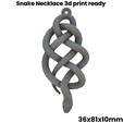 1.png 3d print ready snake necklace