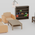 Packed.png Low Poly Livingroom pack