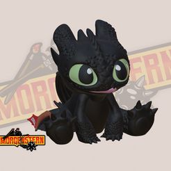 krokmou-12.jpg STL file Toothless the dragon - NO SUPPORT・3D print design to download