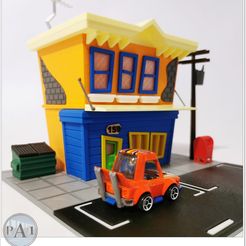 004.jpg 3D file SCALE DIORAMA FOR "HOT WHEELS TOONED" SERIE・3D printing template to download, PA1