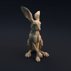 Hare_1.jpg Archivo 3D Jackrabbit・Objeto para impresora 3D para descargar