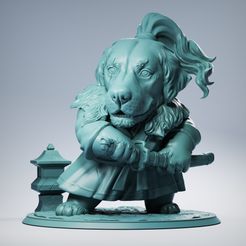 G-3.jpg Free STL file Golden Retriever Ronin・Model to download and 3D print