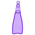 BQW2_llavero buzo2.stl Diver's fin keychain