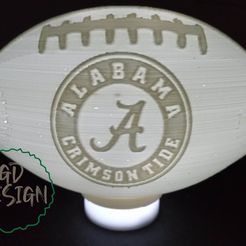 IMG_20230228_153359906.jpg STL file Alabama Crimson Tide FOOTBALL LIGHT, TEALIGHT, READING LIGHT, PARTY LIGHT・Model to download and 3D print