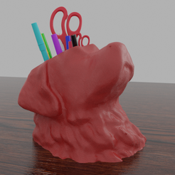 14.png STL file Dog Pencil holder・3D print object to download, HolderStocke