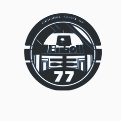 r2d2.png Datei STL R2D2 2D・Modell für 3D-Druck zum herunterladen