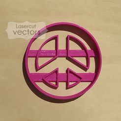 paz.jpg Archivo STL peace sign cookie cutter. Cortante de galletas simbolo de la paz・Diseño para descargar y imprimir en 3D