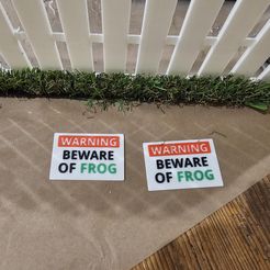 beware-of-frog.jpg Fichier 3MF gratuit AVERTISSEMENT Attention à la grenouille・Design à télécharger et à imprimer en 3D